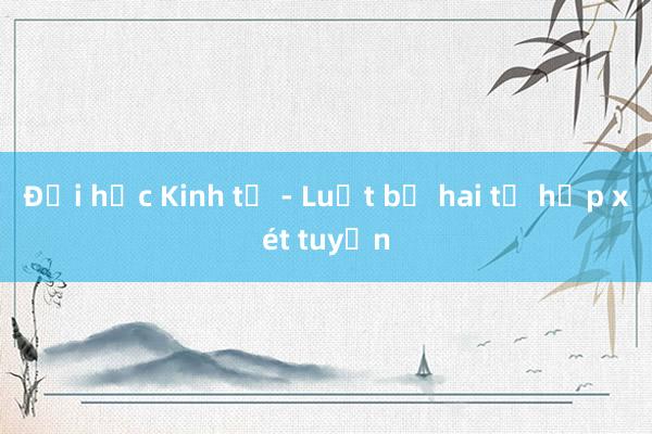 Đại học Kinh tế - Luật bỏ hai tổ hợp xét tuyển