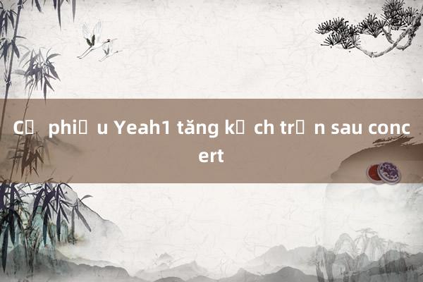 Cổ phiếu Yeah1 tăng kịch trần sau concert