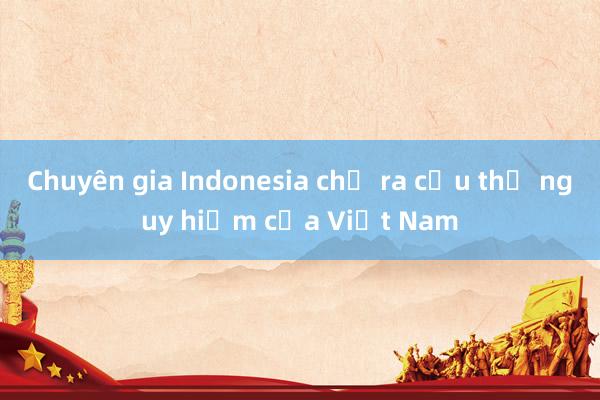 Chuyên gia Indonesia chỉ ra cầu thủ nguy hiểm của Việt Nam