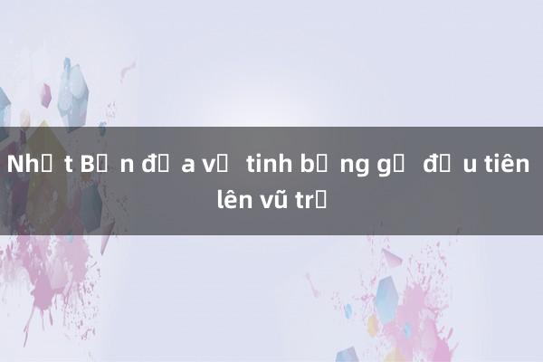 Nhật Bản đưa vệ tinh bằng gỗ đầu tiên lên vũ trụ