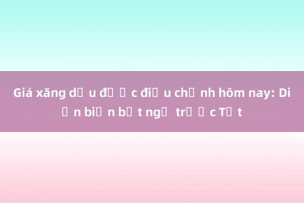 Giá xăng dầu được điều chỉnh hôm nay: Diễn biến bất ngờ trước Tết